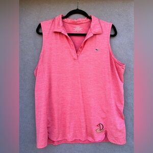 Vineyard Vine Golf Sleeveless Shirt XL Pink